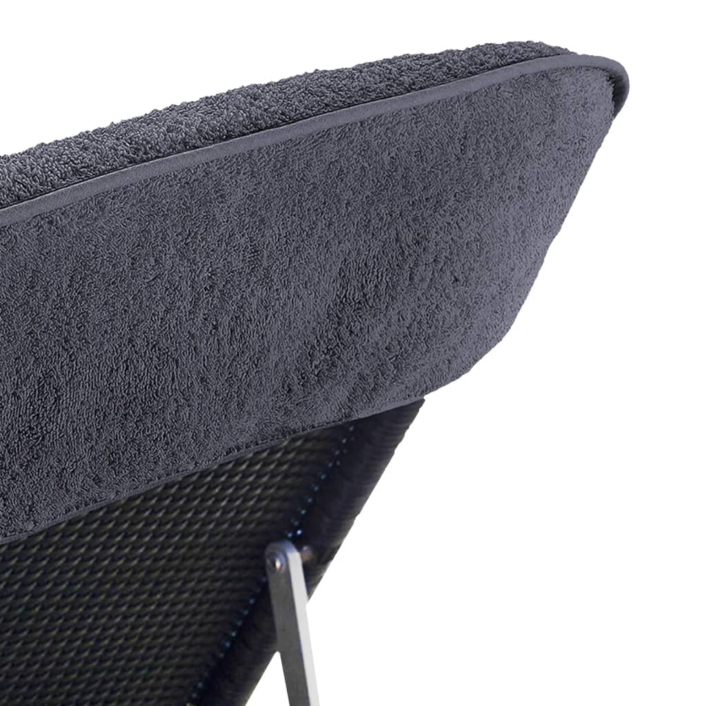 Beach Towels 2 pcs. Anthracite 75x200 cm Fabric 400 GSM