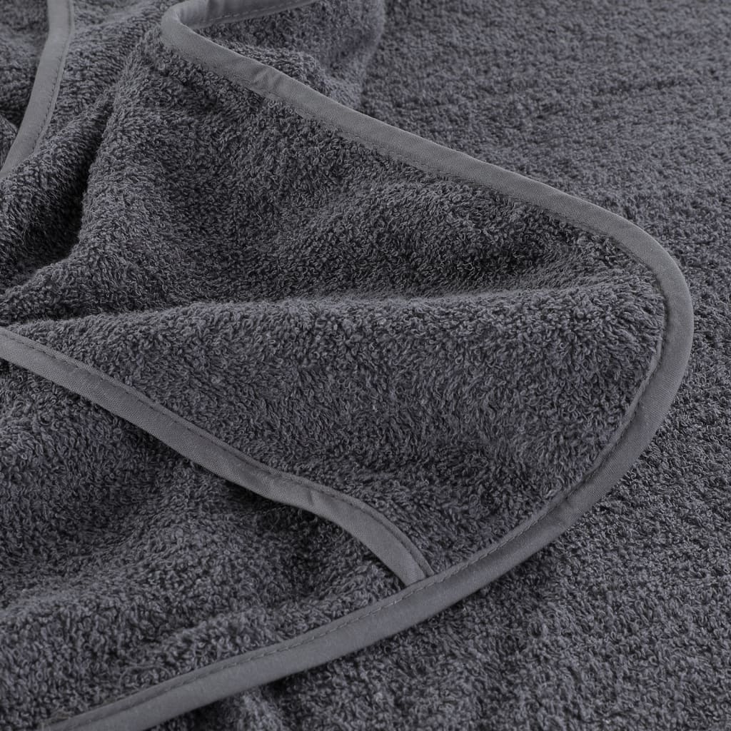 Beach Towels 2 pcs. Anthracite 75x200 cm Fabric 400 GSM