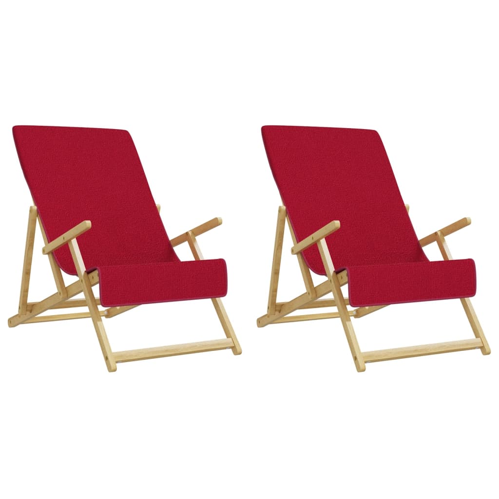 Strandtücher 2 Stk. Burgunder 60x135 cm Stoff 400 GSM