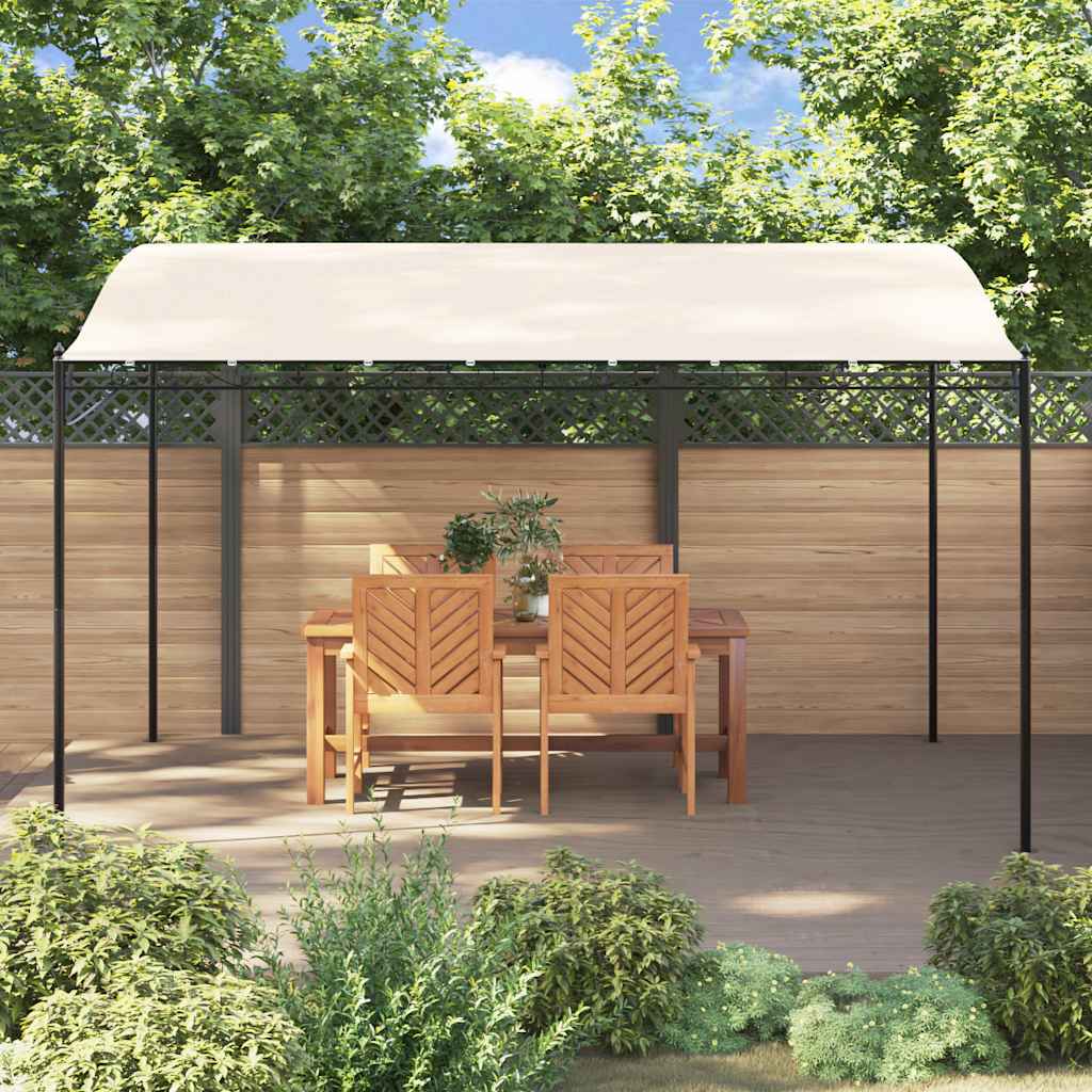 Markise Creme 4x3 m 180 g/m² Stoff und Stahl