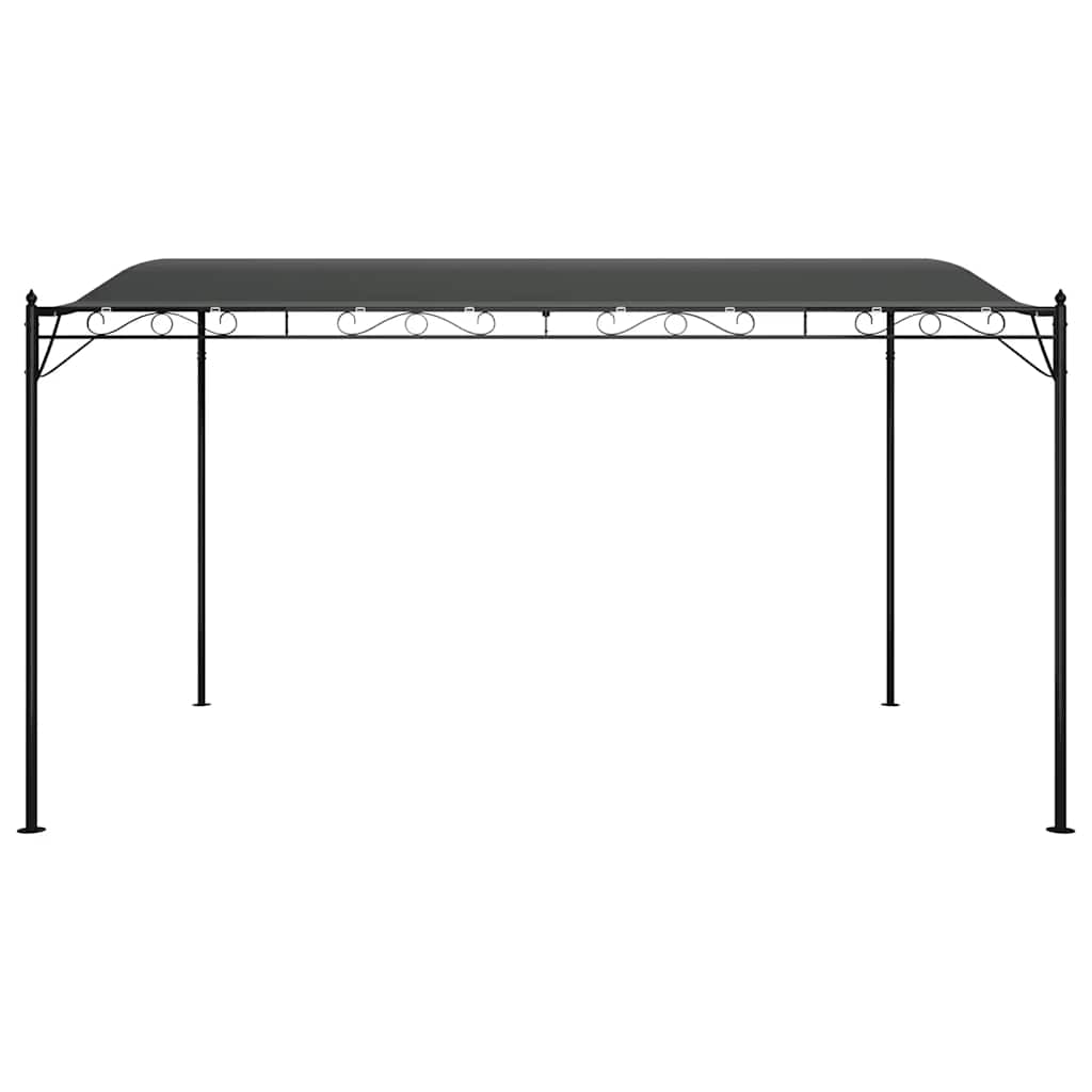 Markise Anthrazit 4x3 m 180 g/m² Stoff und Stahl
