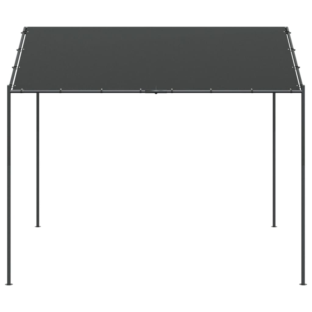 Gartenpavillon Anthrazit 4x4 m Stahl und Stoff