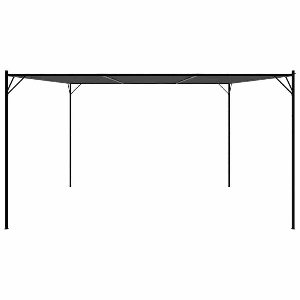 Pavillon Anthrazit 4x4 m 180 g/m² Stoff und Stahl