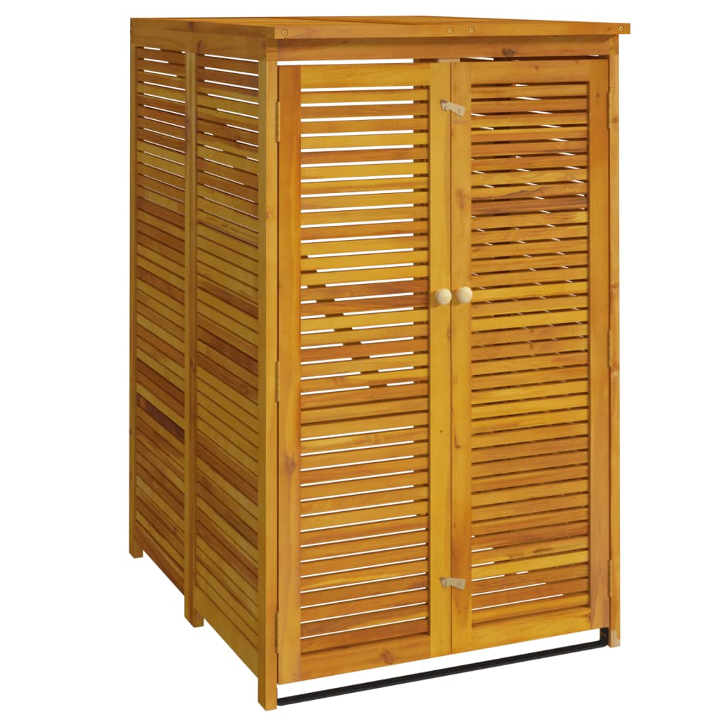Waste bin storage for 1 bin 70x89x117 cm Solid acacia wood