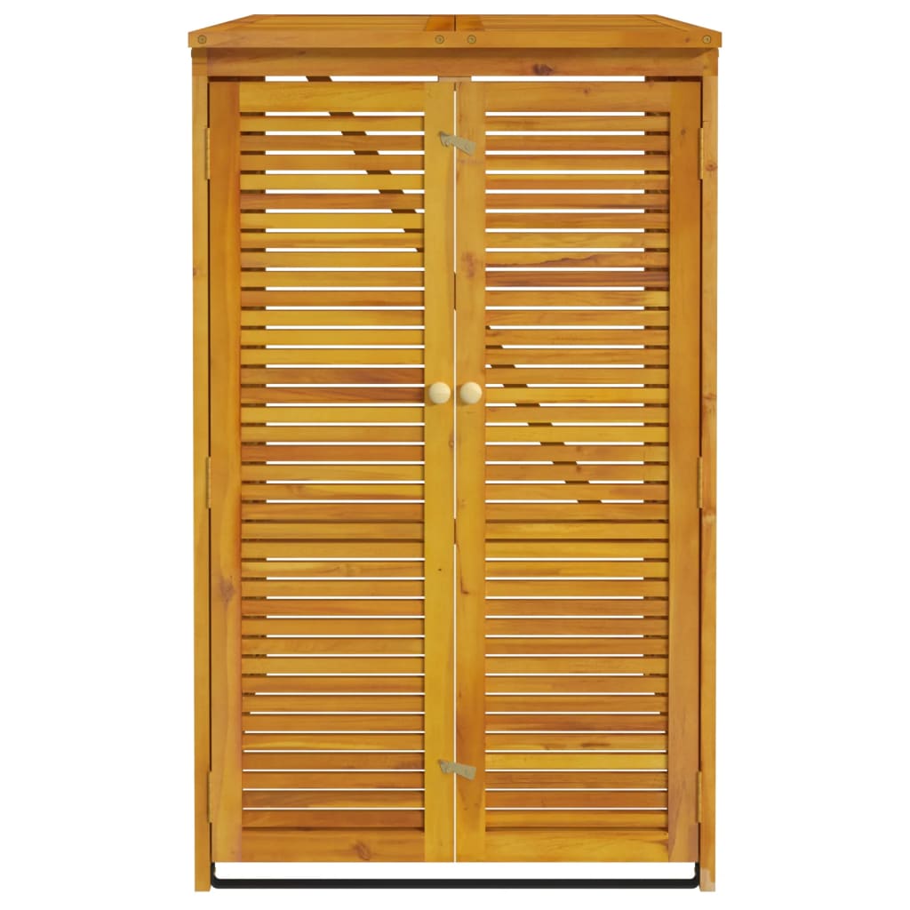 Waste bin storage for 1 bin 70x89x117 cm Solid acacia wood
