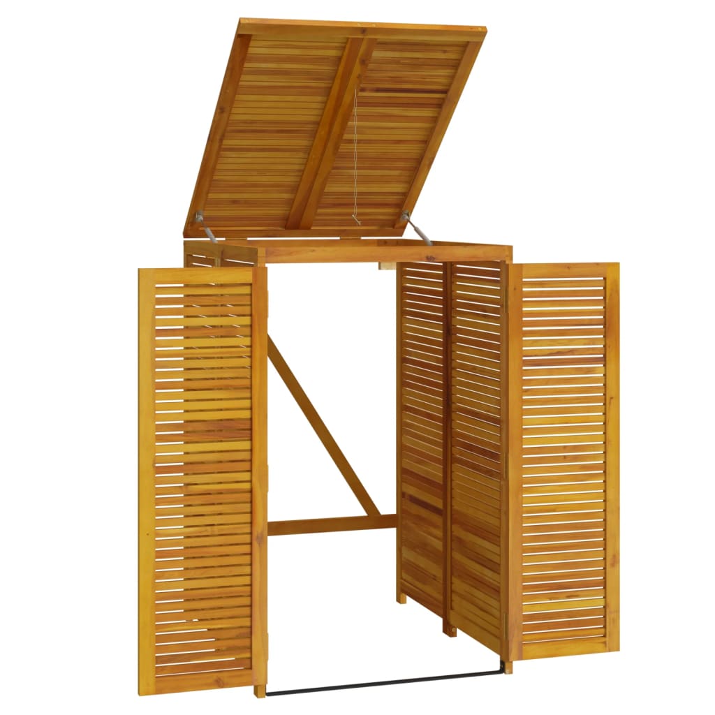 Waste bin storage for 1 bin 70x89x117 cm Solid acacia wood