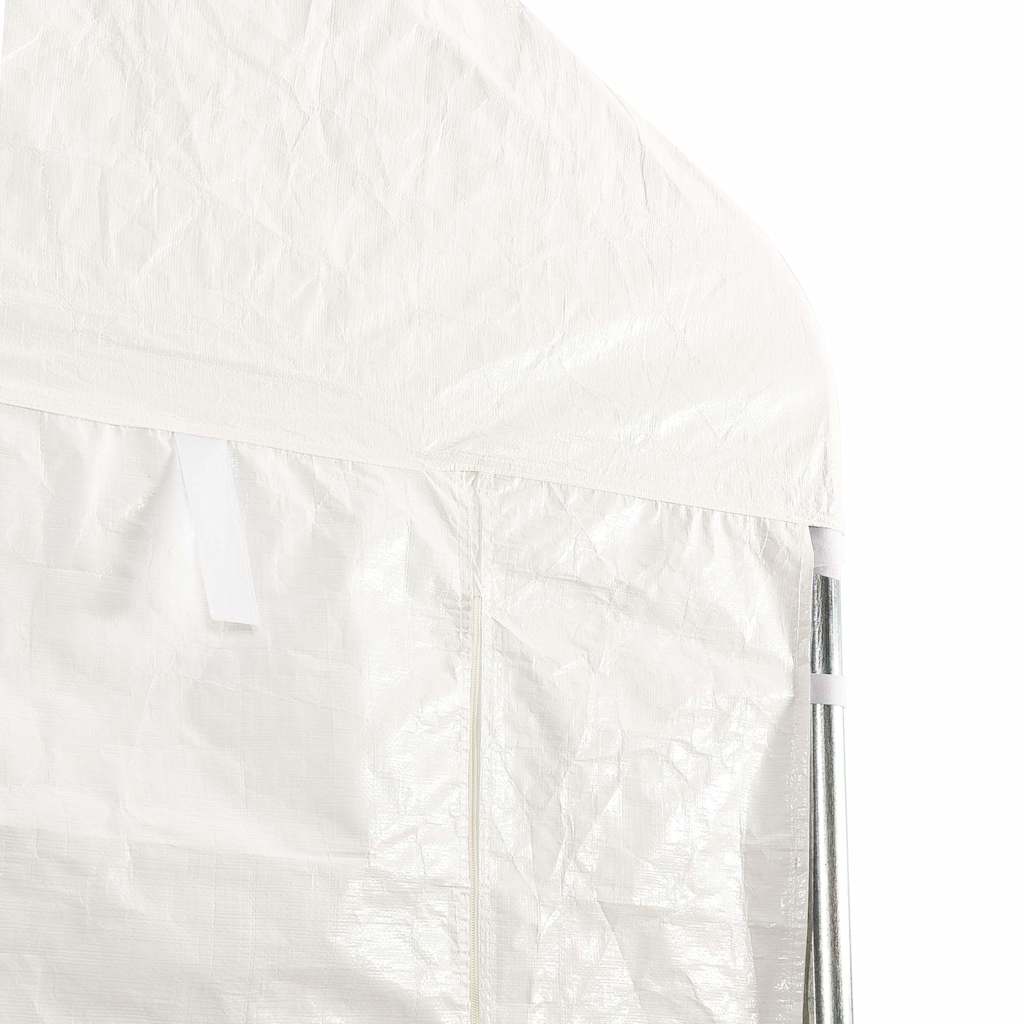 Pavillon mit Dach Weiß 2,28x2,23x2,69 m Polyethylen