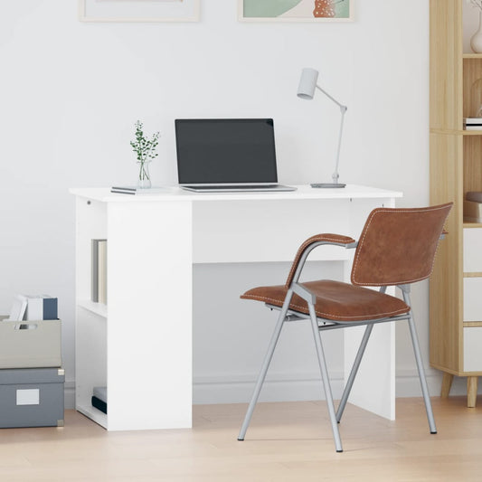 Bureau blanc 100x55x75 cm en bois d'ingénierie
