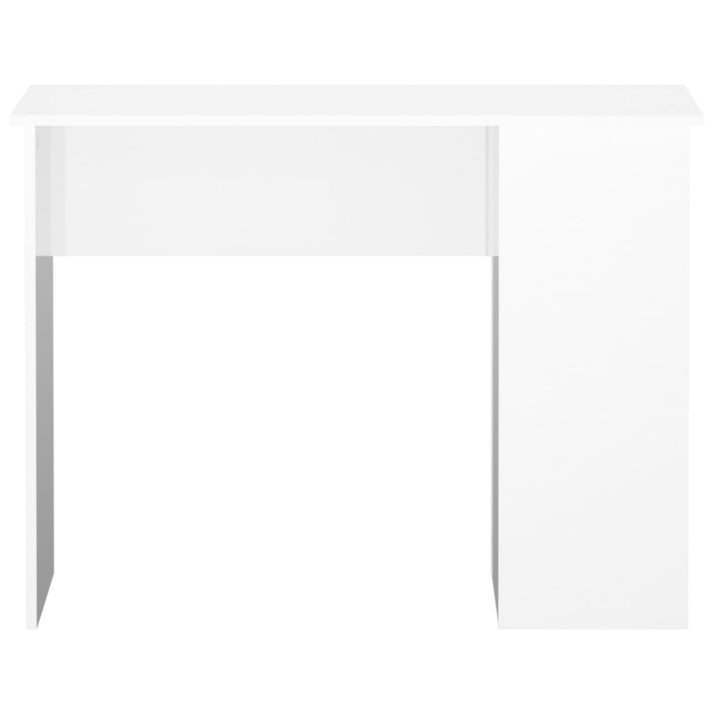 Desk high-gloss white 100x55x75 cm wood-based material