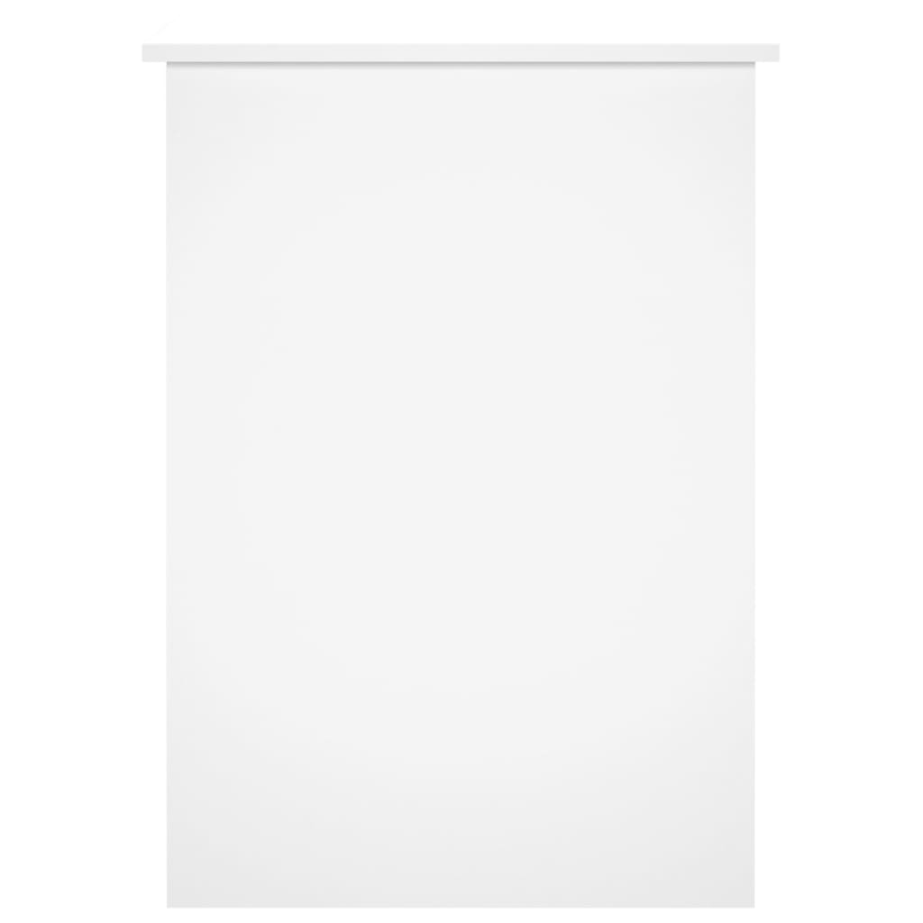 Desk high-gloss white 100x55x75 cm wood-based material
