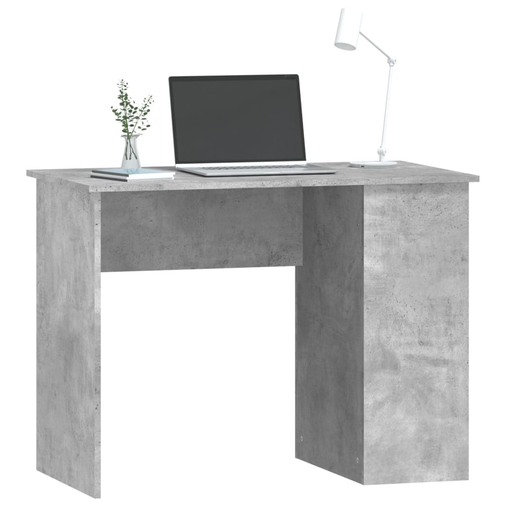 Desk Concrete Grey 100x55x75 cm Engineered Wood
