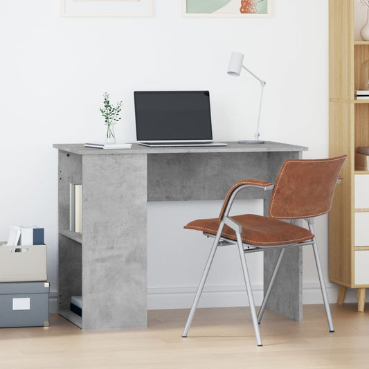 Bureau gris béton 100x55x75 cm Matériau à base de bois