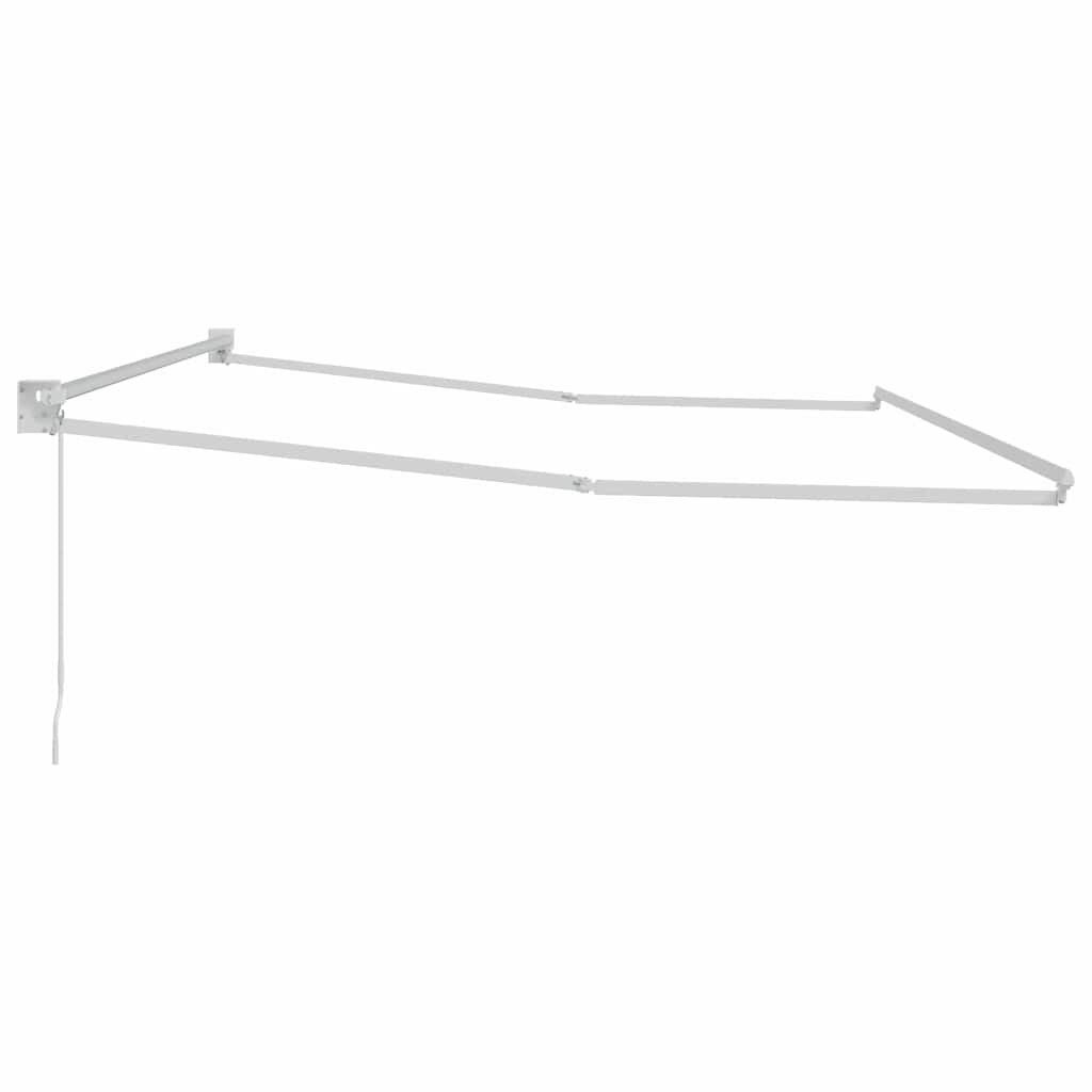 Einziehbare Markise Weiß 500 x 300 cm Aluminium