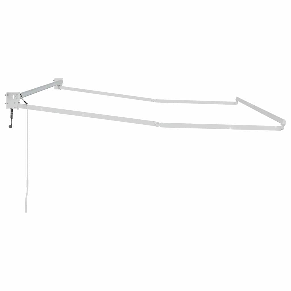 Einziehbare Markise Weiß 350 x 250 cm Aluminium
