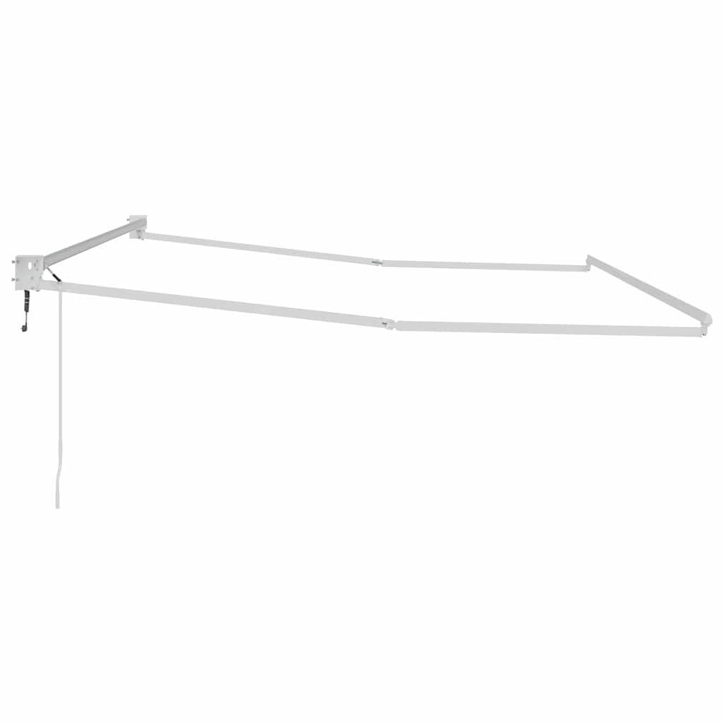 Einziehbare Markise Weiß 450 x 300 cm Aluminium