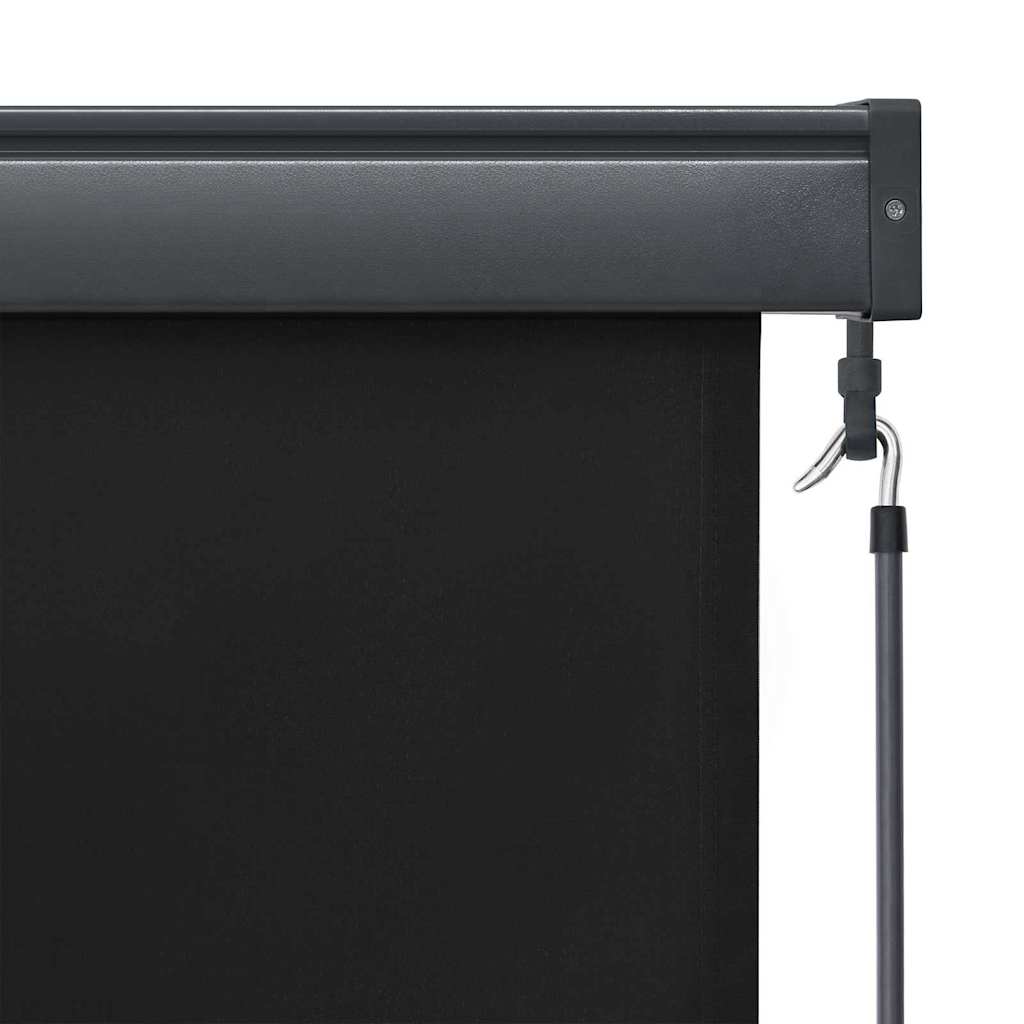 Store avec rideaux anthracite 180 x 250 cm tissu et aluminium