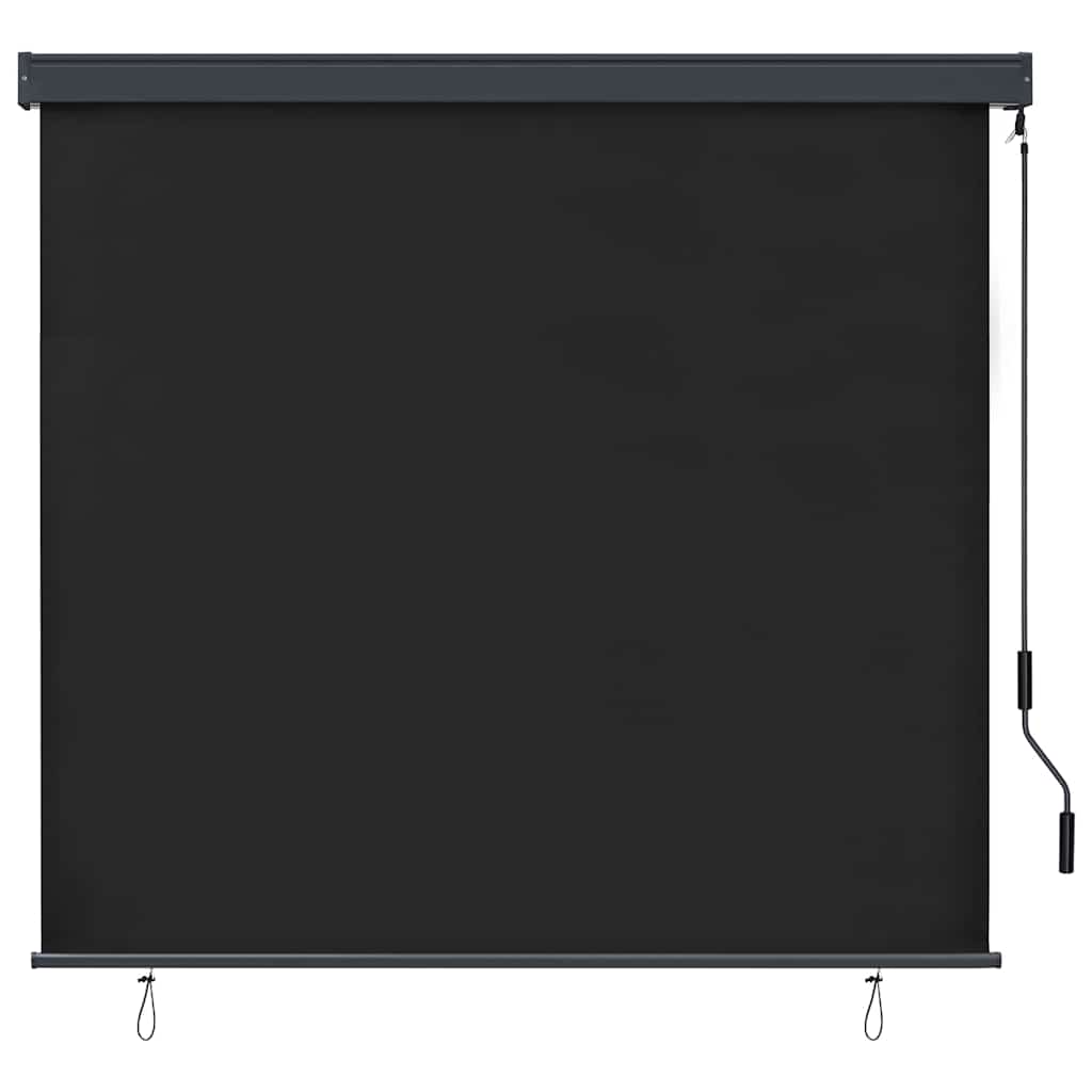 Store avec rideaux anthracite 180 x 250 cm tissu et aluminium
