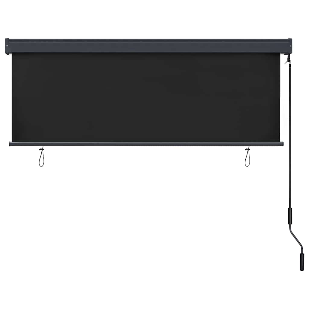 Store avec rideaux anthracite 180 x 250 cm tissu et aluminium