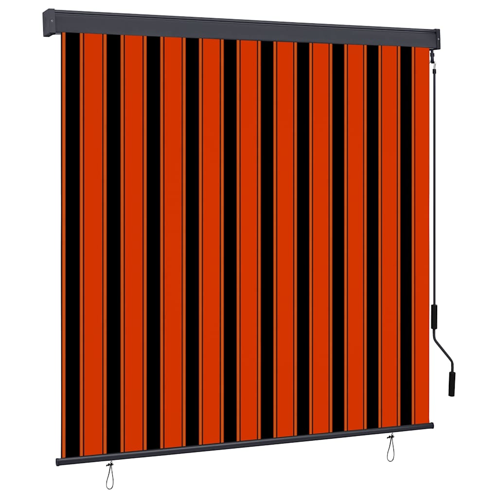 Orange and Brown Roller Blind 180 x 250 cm Fabric and Aluminum