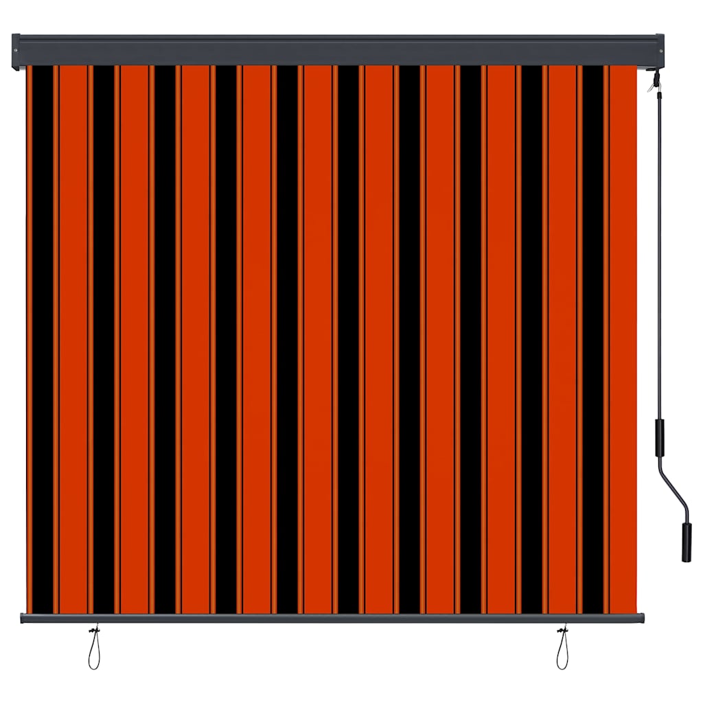 Orange and Brown Roller Blind 180 x 250 cm Fabric and Aluminum