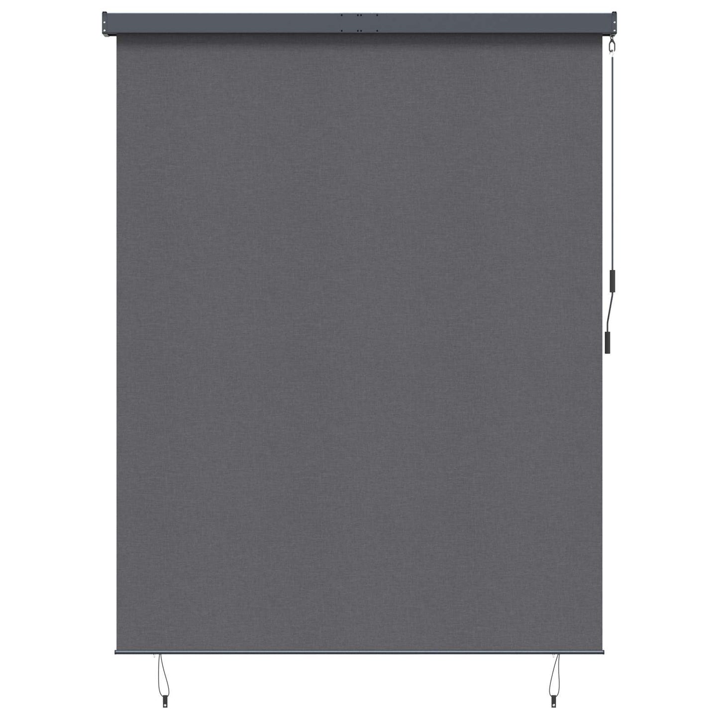 Roller blind with curtains Anthracite 200 x 250 cm Fabric and Aluminum