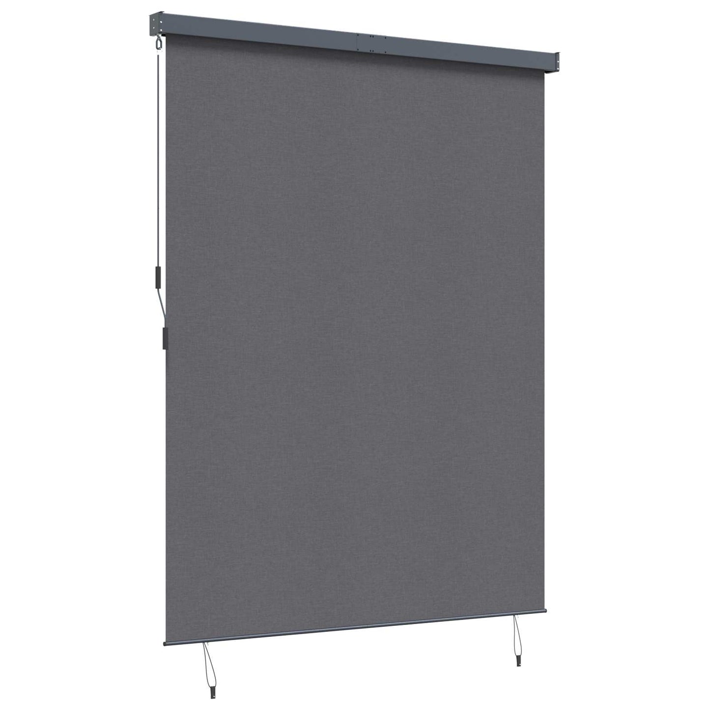 Store enrouleur avec rideaux anthracite 200 x 250 cm tissu et aluminium