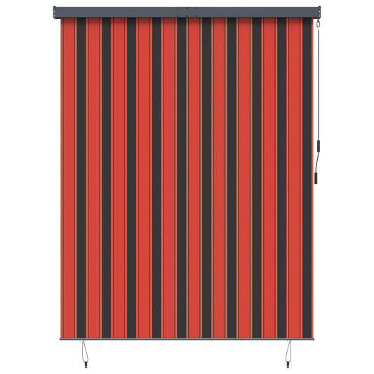 Orange and Brown Roller Blind 200 x 250 cm Fabric and Aluminum
