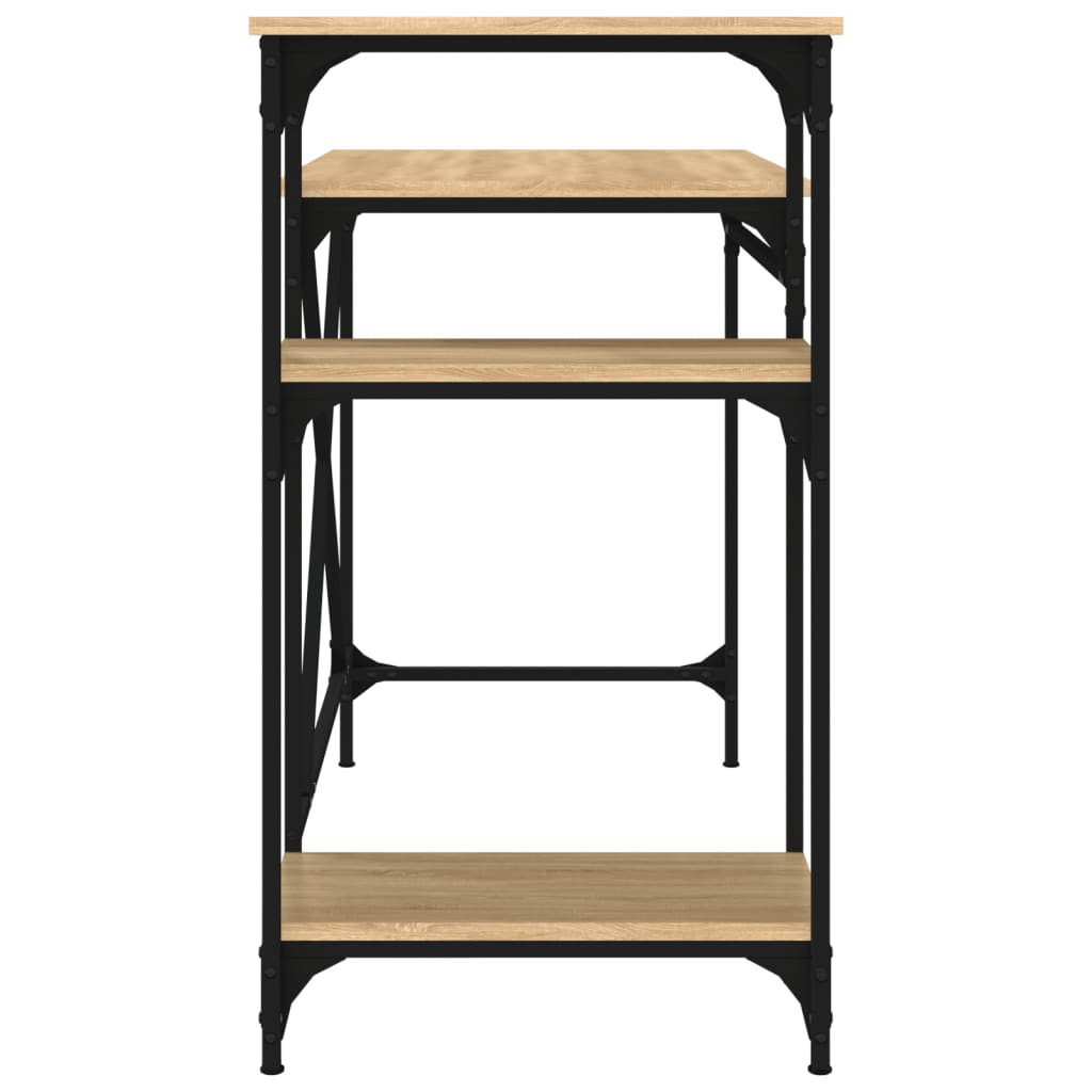 Desk with Shelf Sonoma Oak 105x50x90 cm Engineered Wood