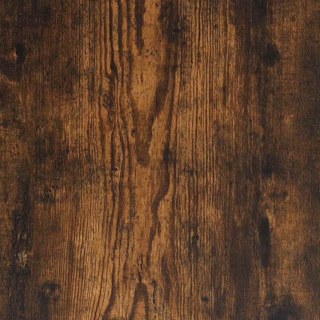 Bureau en chêne fumé 100x50x75 cm en bois d'ingénierie et fer