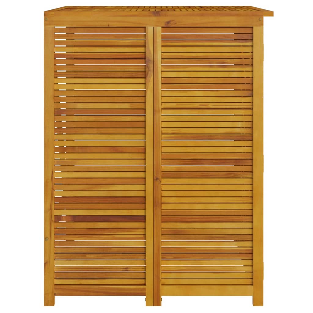 Waste bin storage for 4 bins 280x89x117 cm solid acacia wood
