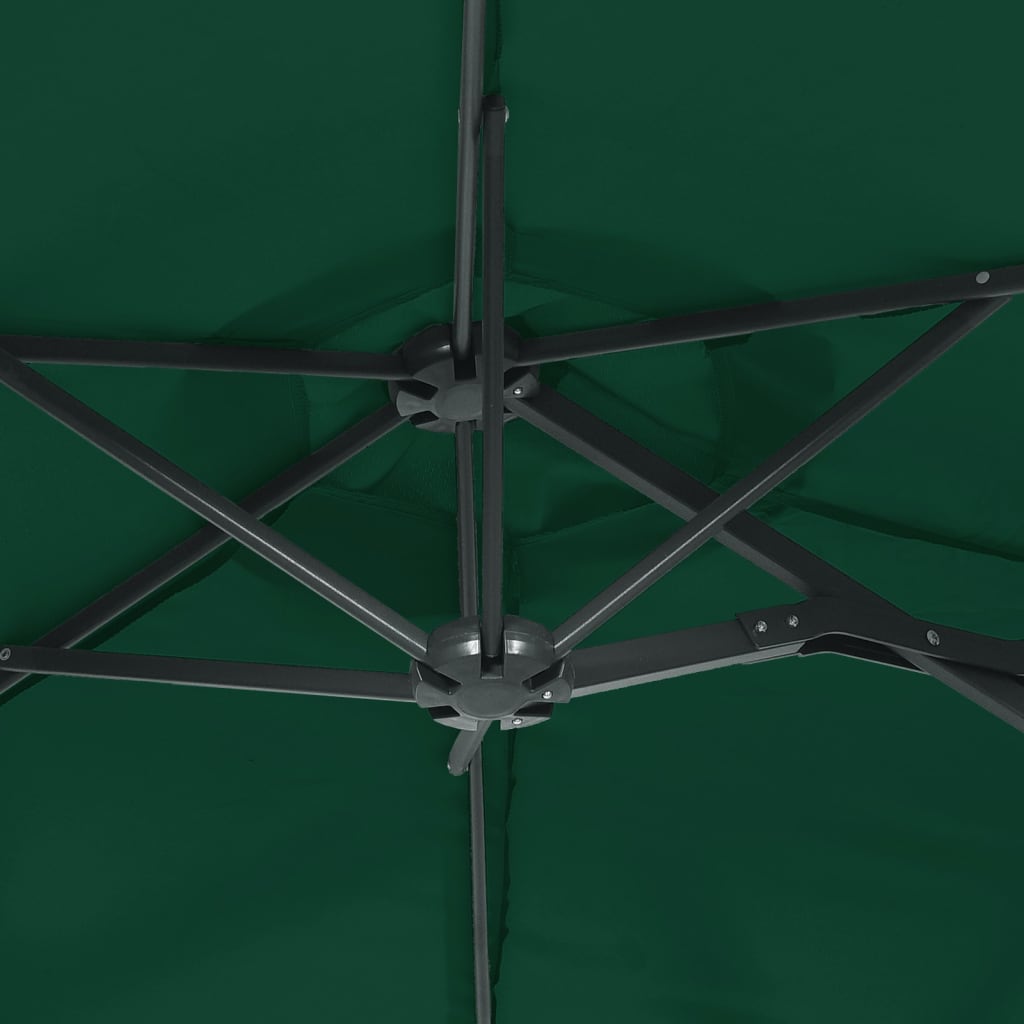 Doppel-Sonnenschirm Grün 316x145 cm