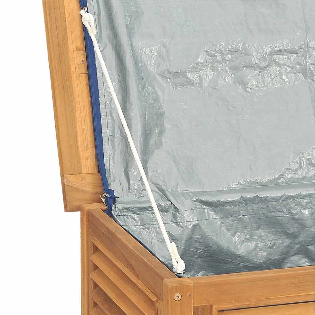 Gartenbox mit Beutel 175x50x55 cm Massivholz Teak