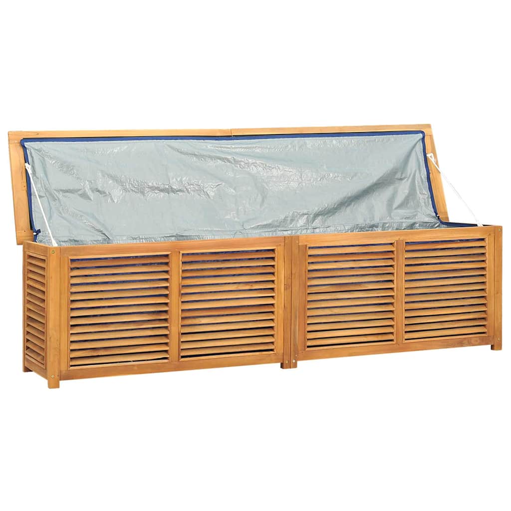 Gartenbox mit Beutel 200x50x55 cm Massivholz Teak