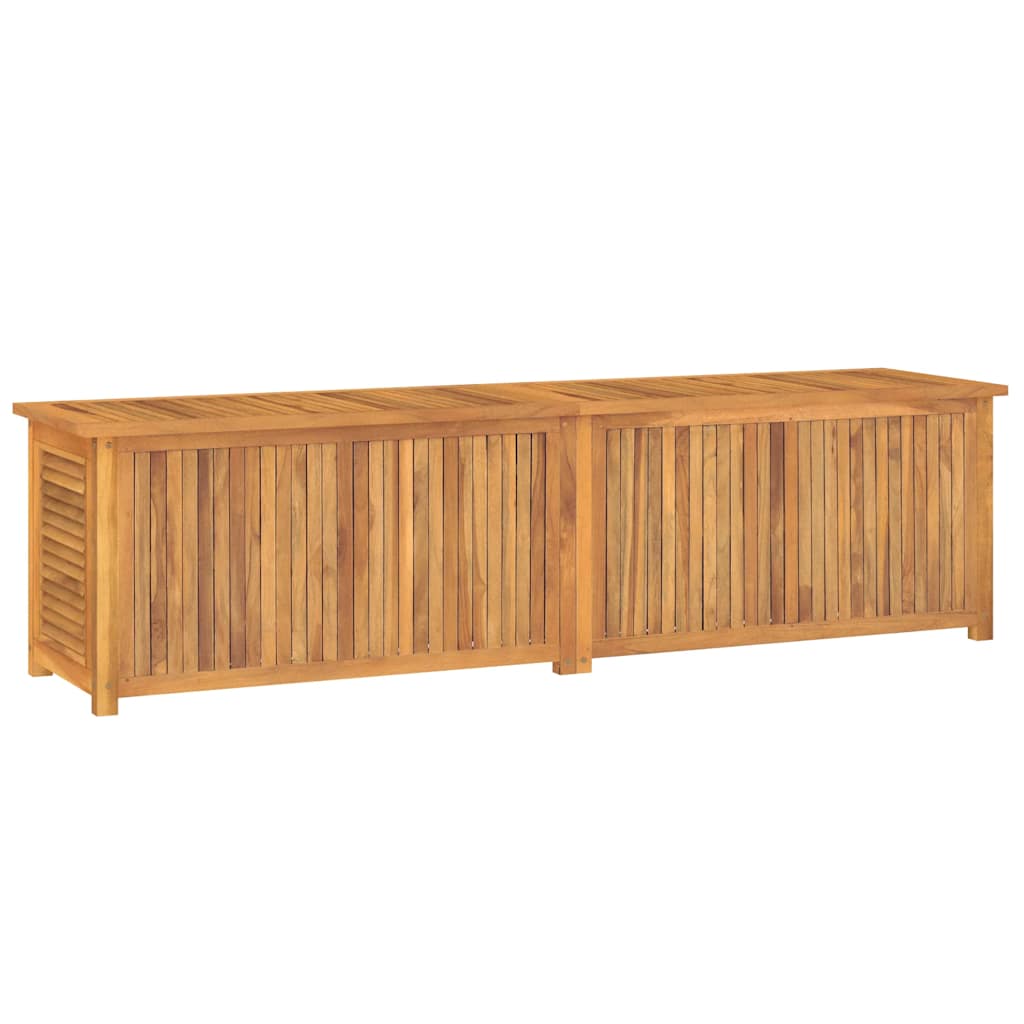 Gartenbox mit Beutel 200x50x55 cm Massivholz Teak