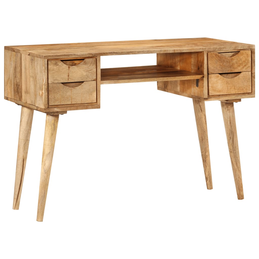 Bureau avec tiroirs 110x47x76 cm Bois massif Manguier