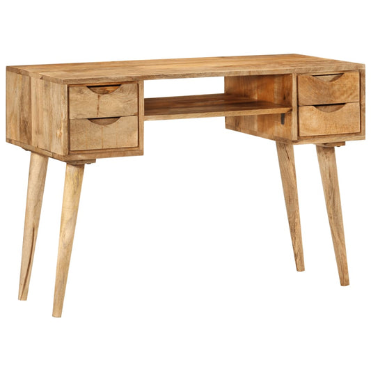 Bureau avec tiroirs 110x47x76 cm Bois massif Manguier