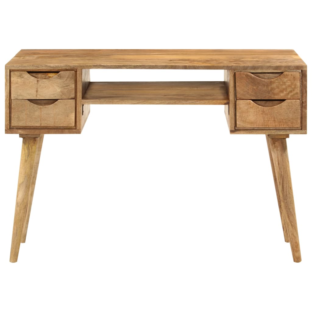 Bureau avec tiroirs 110x47x76 cm Bois massif Manguier