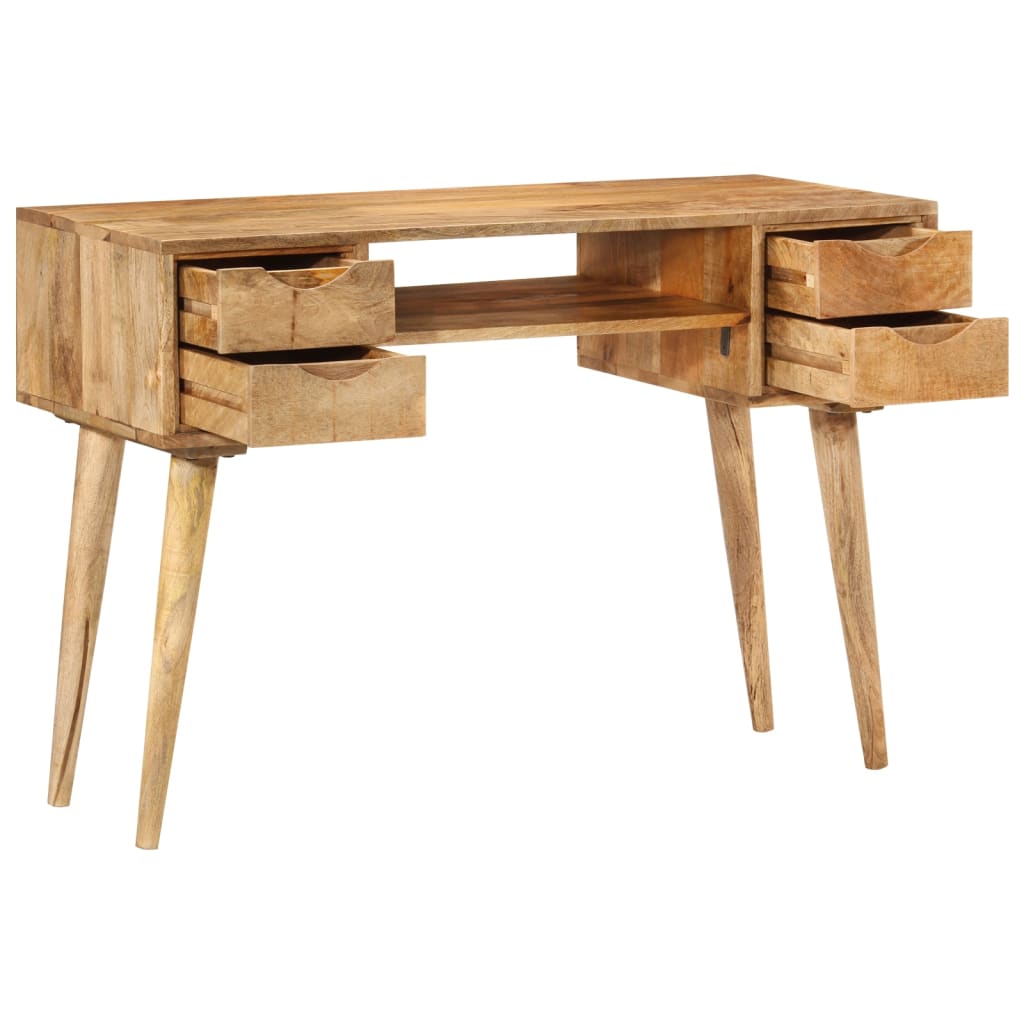 Bureau avec tiroirs 110x47x76 cm Bois massif Manguier