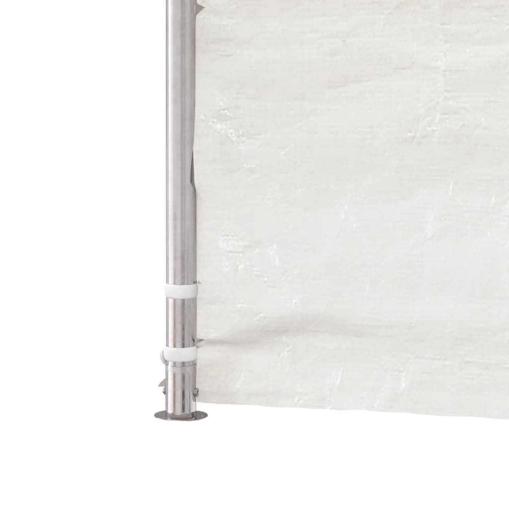 Pavillon mit Dach Weiß 4,46x4,08x3,22 m Polyethylen
