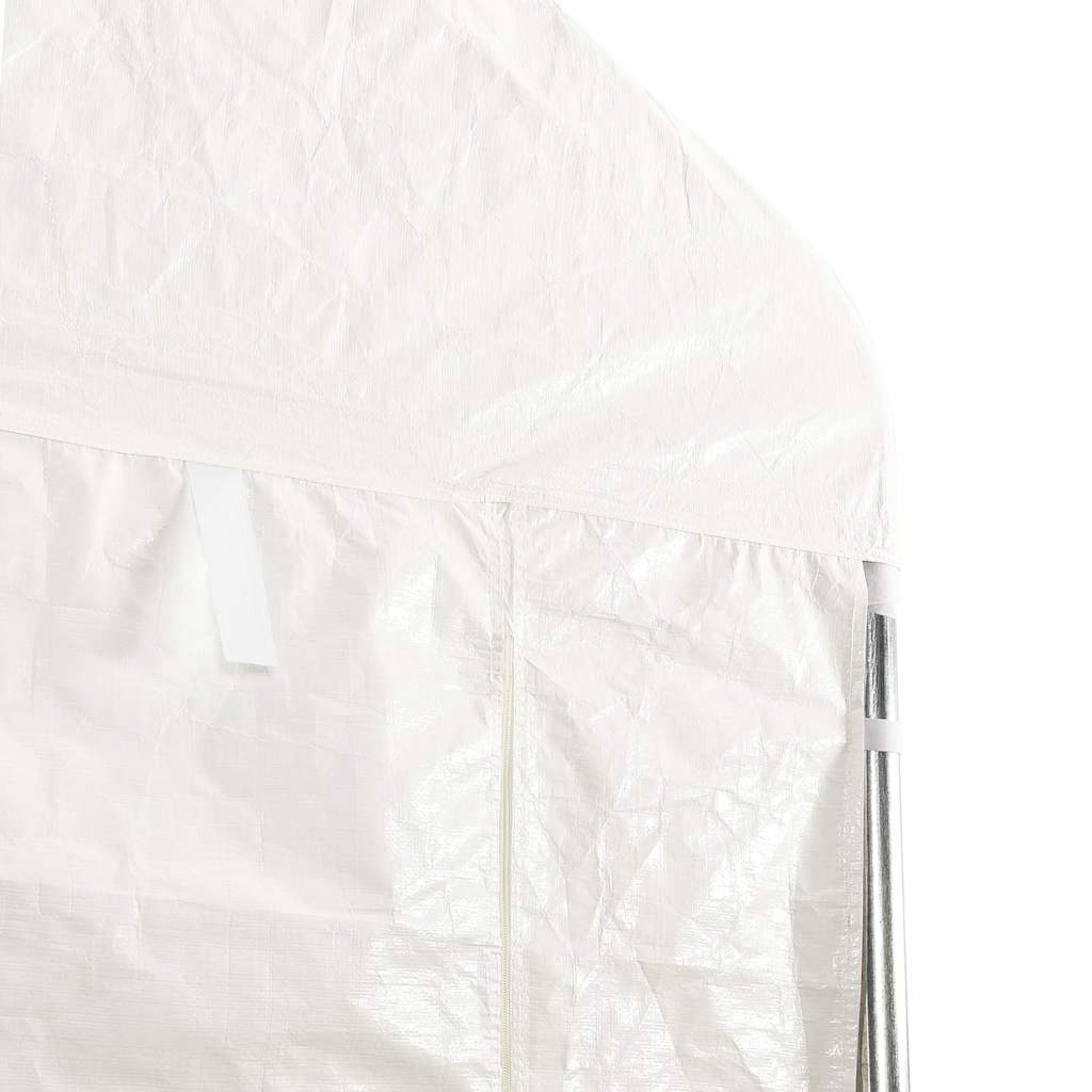 Pavillon mit Dach Weiß 13,38x4,08x3,22 m Polyethylen