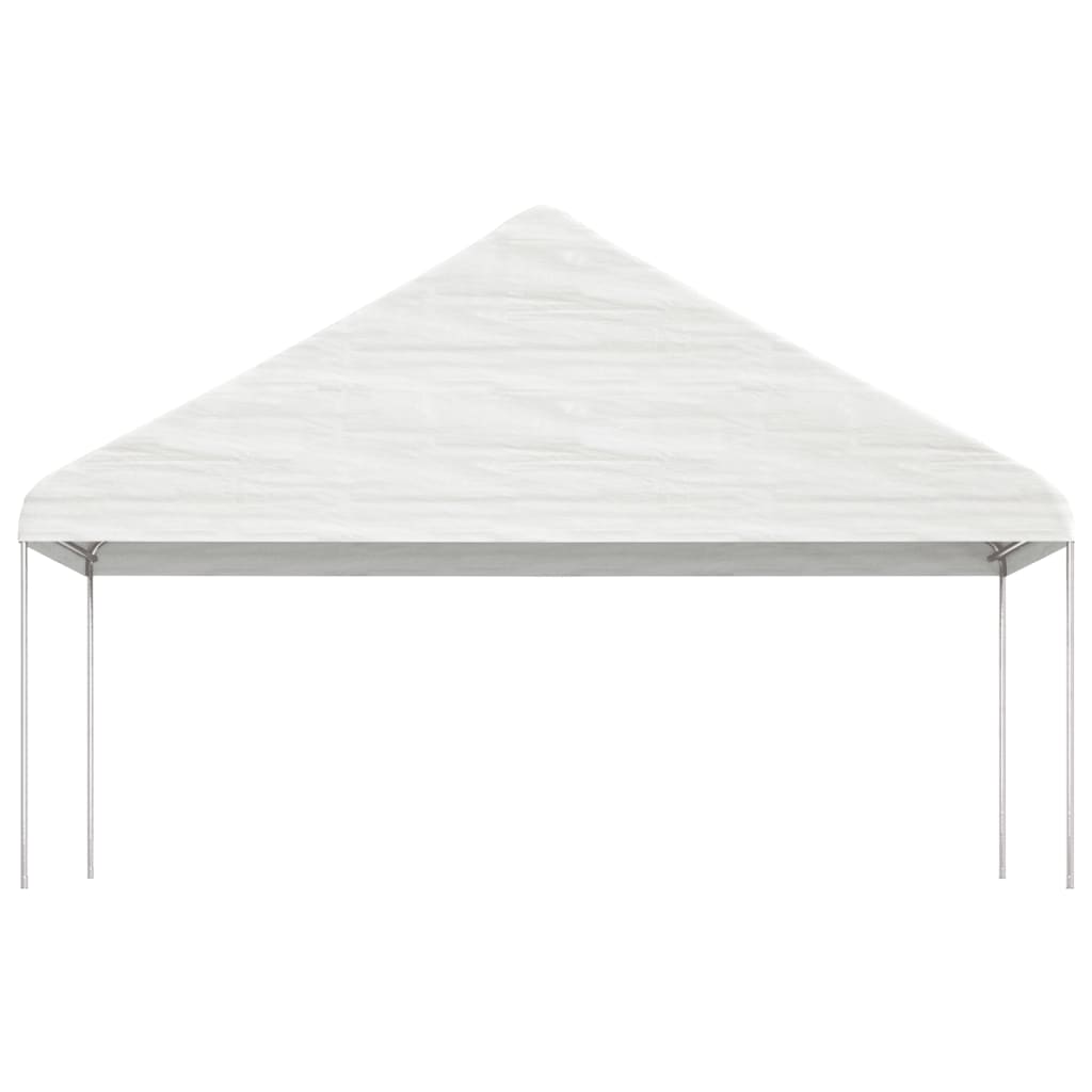 Pavillon mit Dach Weiß 13,38x5,88x3,75 m Polyethylen