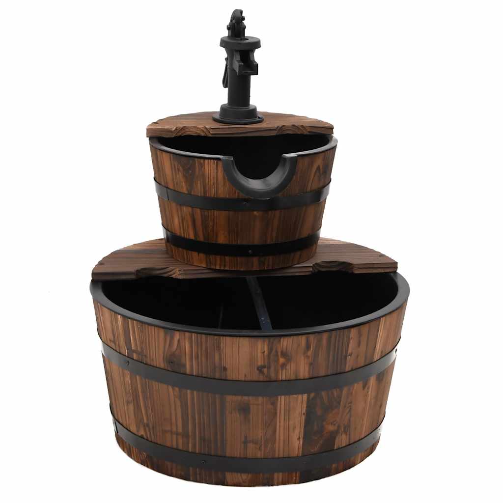 Garden Fountain with Pump 44.5x44.5x58 cm Solid Fir Wood