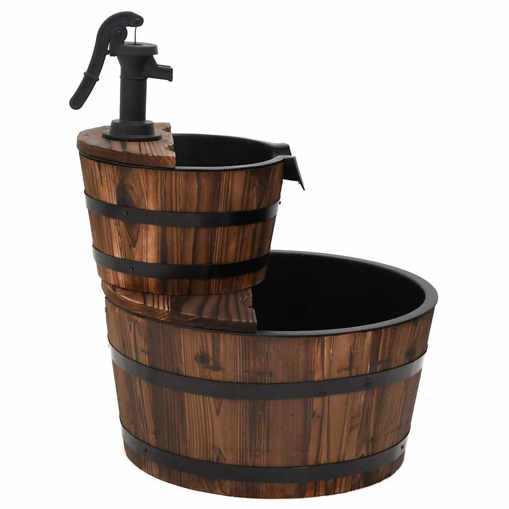 Garden Fountain with Pump 44.5x44.5x58 cm Solid Fir Wood