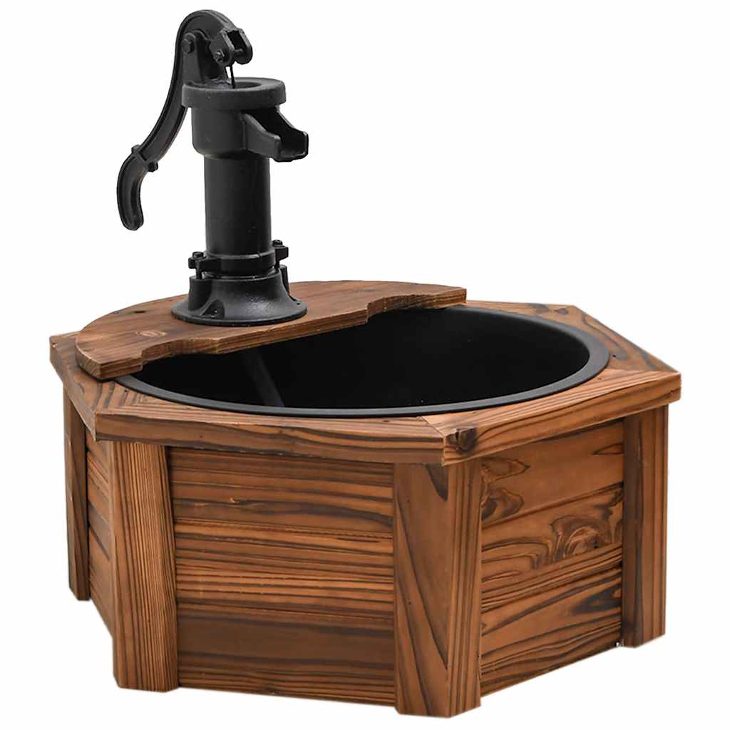 Fontaine de jardin avec pompe 57x57x53 cm en sapin massif