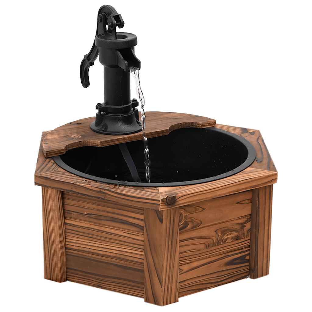 Fontaine de jardin avec pompe 57x57x53 cm en sapin massif