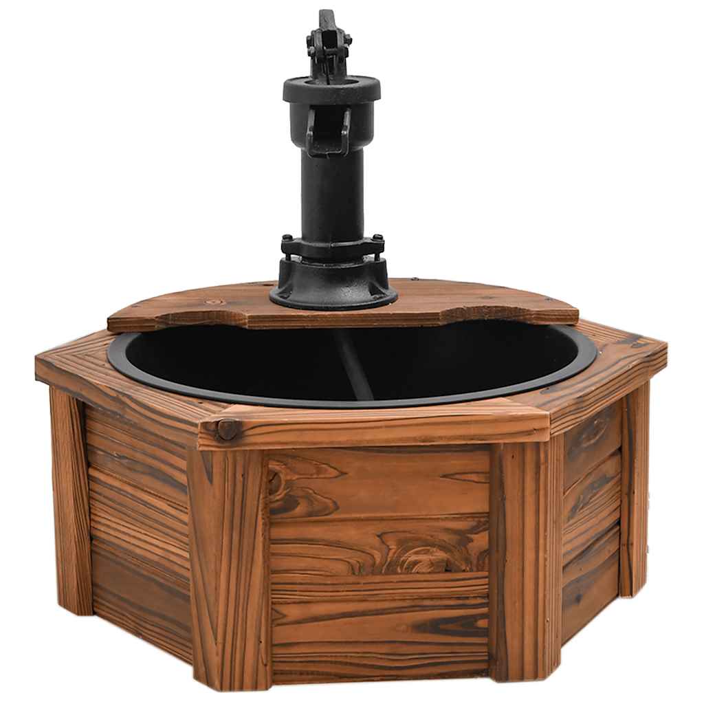 Fontaine de jardin avec pompe 57x57x53 cm en sapin massif