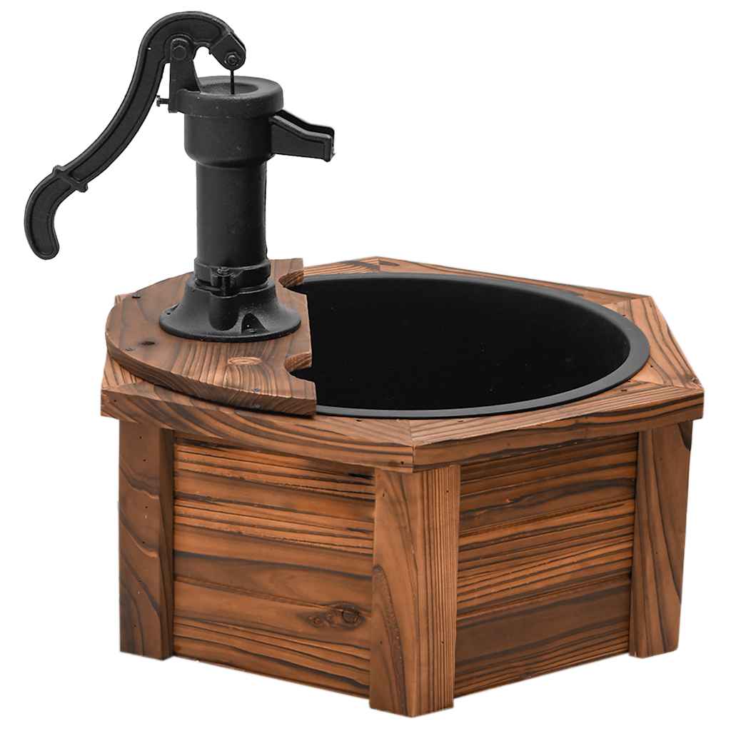 Fontaine de jardin avec pompe 57x57x53 cm en sapin massif