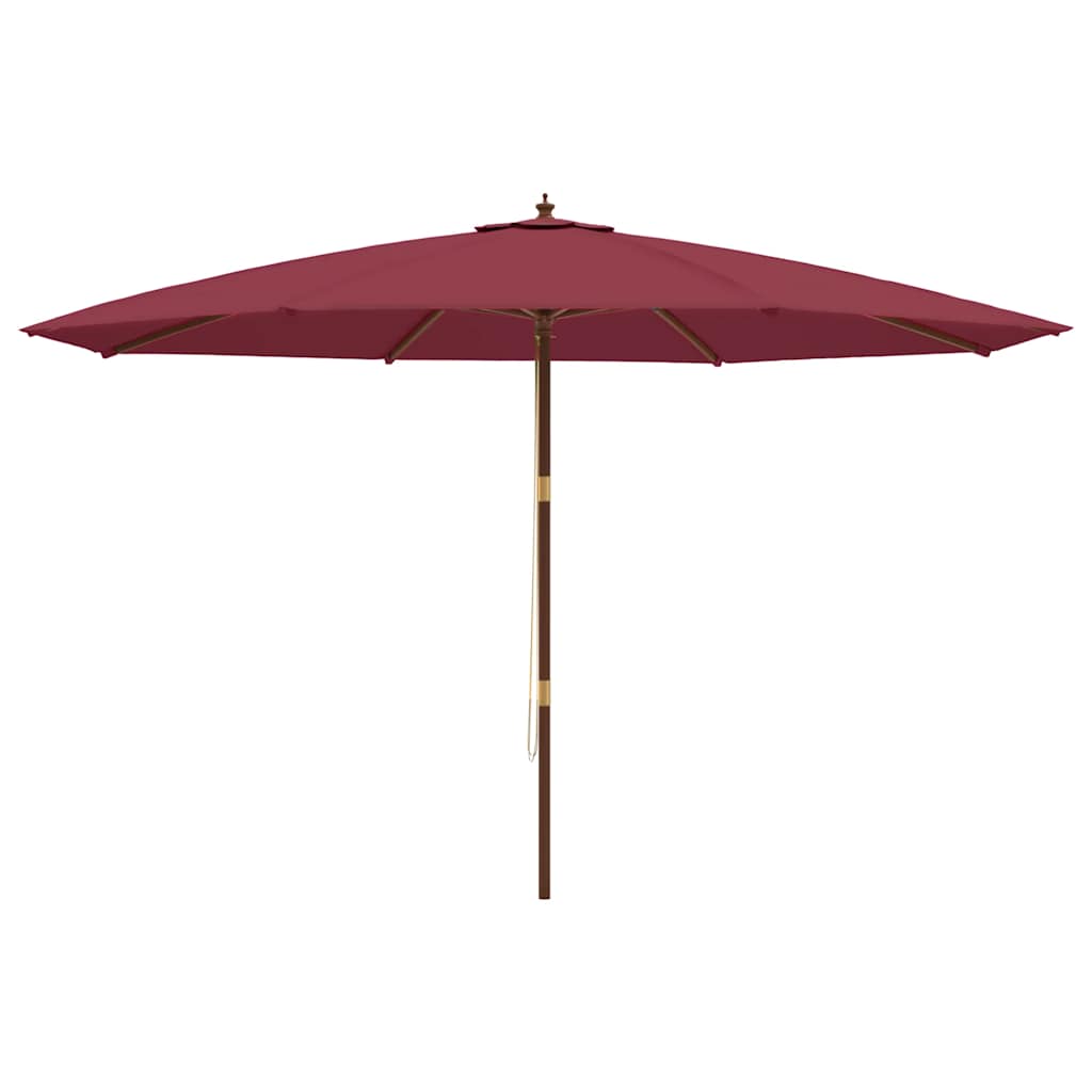 Sonnenschirm mit Holzmast Bordeauxrot 400x273 cm