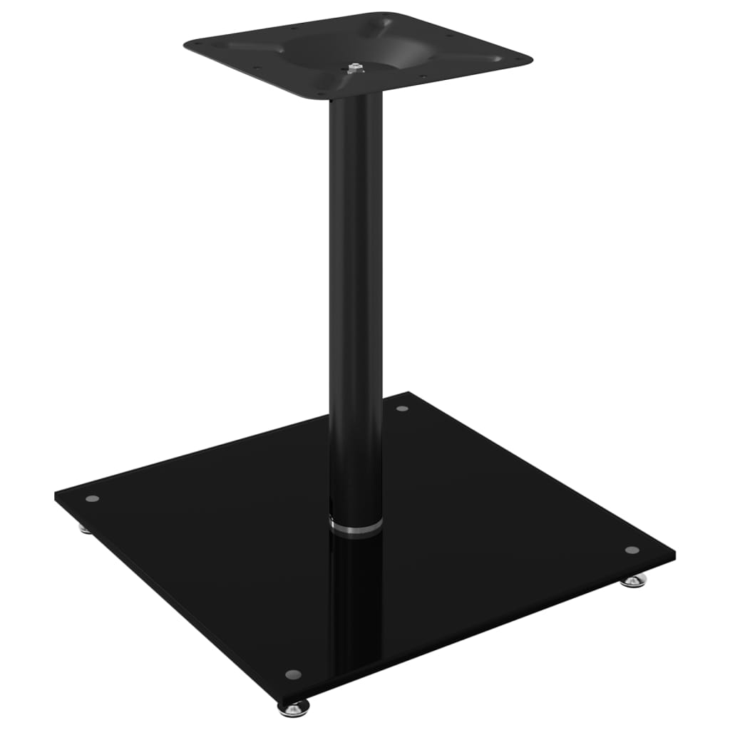 Pieds d'enceinte 2 pcs Verre trempé Noir 1 colonne