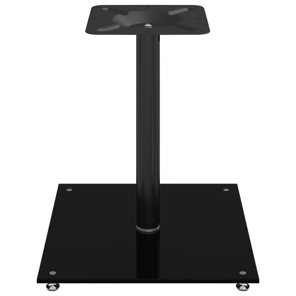 Pieds d'enceinte 2 pcs Verre trempé Noir 1 colonne